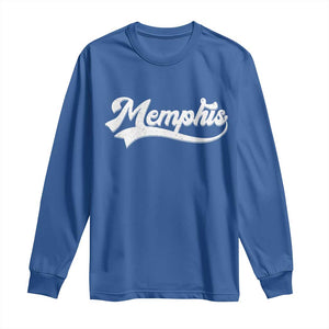 Retro Memphis Script Graphic Tennessee City Pride Long Sleeve Shirt