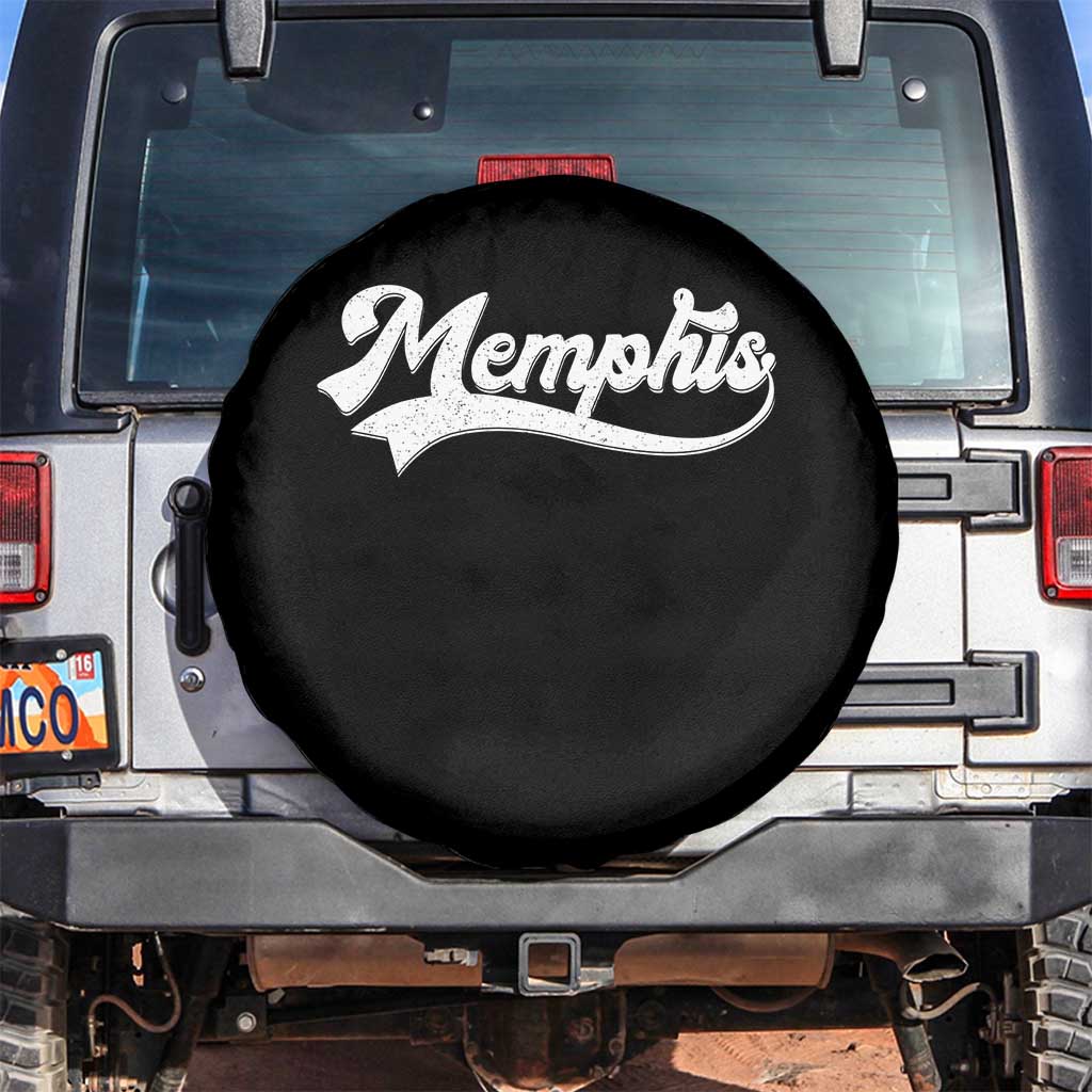 Retro Memphis Script Graphic Tennessee City Pride Spare Tire Cover