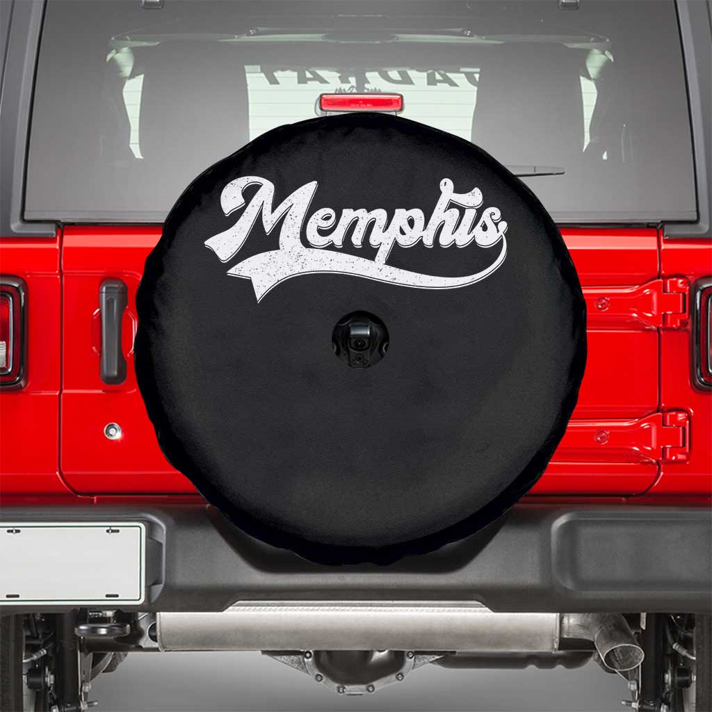 Retro Memphis Script Graphic Tennessee City Pride Spare Tire Cover