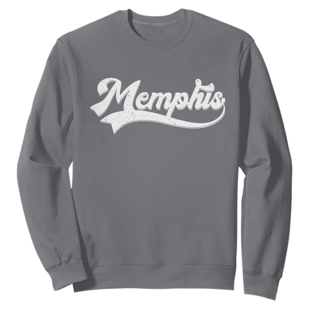 Retro Memphis Script Graphic Tennessee City Pride Sweatshirt