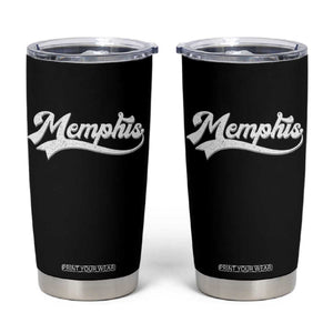 Retro Memphis Script Graphic Tennessee City Pride Tumbler Cup