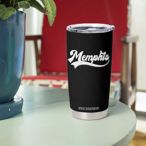 Retro Memphis Script Graphic Tennessee City Pride Tumbler Cup