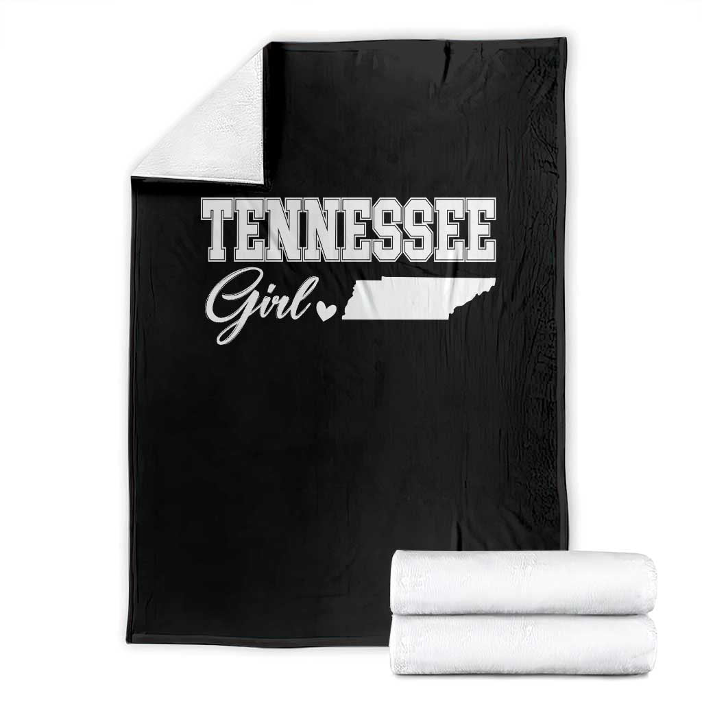 Tennessee Girl Throw Blanket TN State Pride Heart Graphic Souvenir Gift