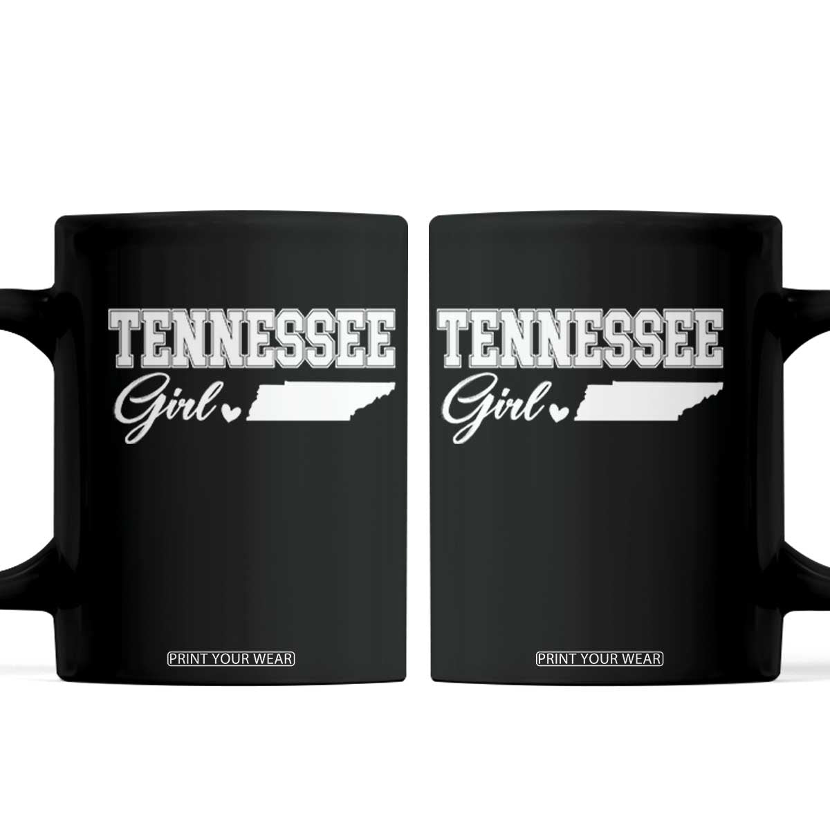 Tennessee Girl Coffee Mug TN State Pride Heart Graphic Souvenir Gift
