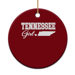 Tennessee Girl Ceramic Ornament TN State Pride Heart Graphic Souvenir Gift