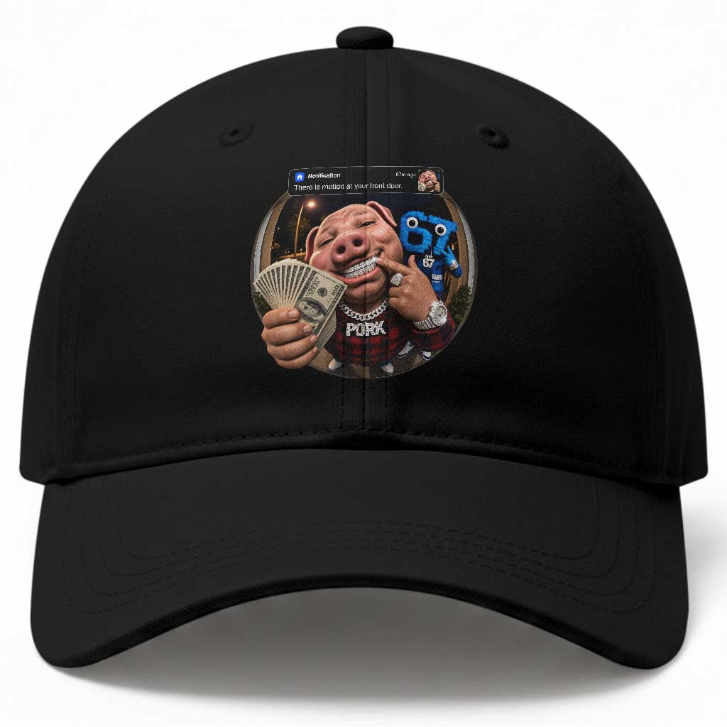 John Pork 67 Meme Funny Brainrot Baseball Cap There is Motion at Your Front Door