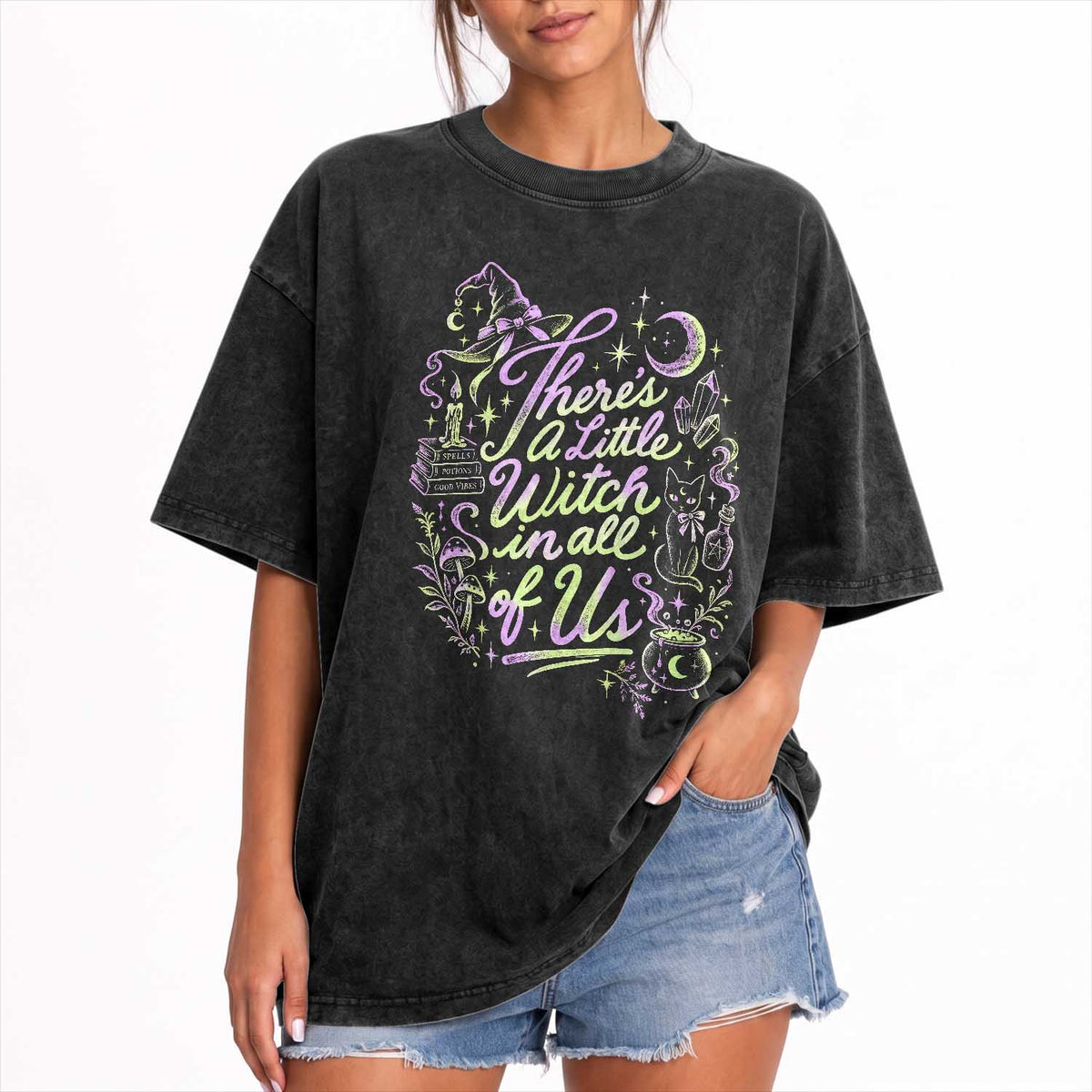 A Little Witch in All of Us Washed Cotton T-Shirt