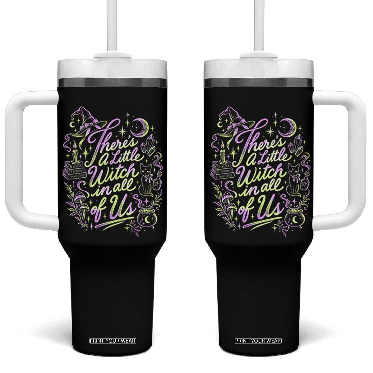 A Little Witch in All of Us Tumbler With Handle