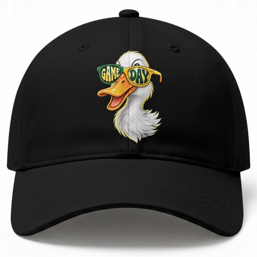 Cool Duck Wearing Sunglasses Game Day Sports Fan Graphic Baseball Cap