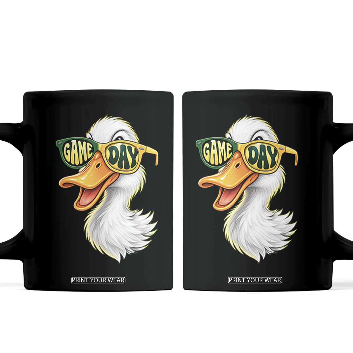 Cool Duck Wearing Sunglasses Game Day Sports Fan Graphic Coffee Mug