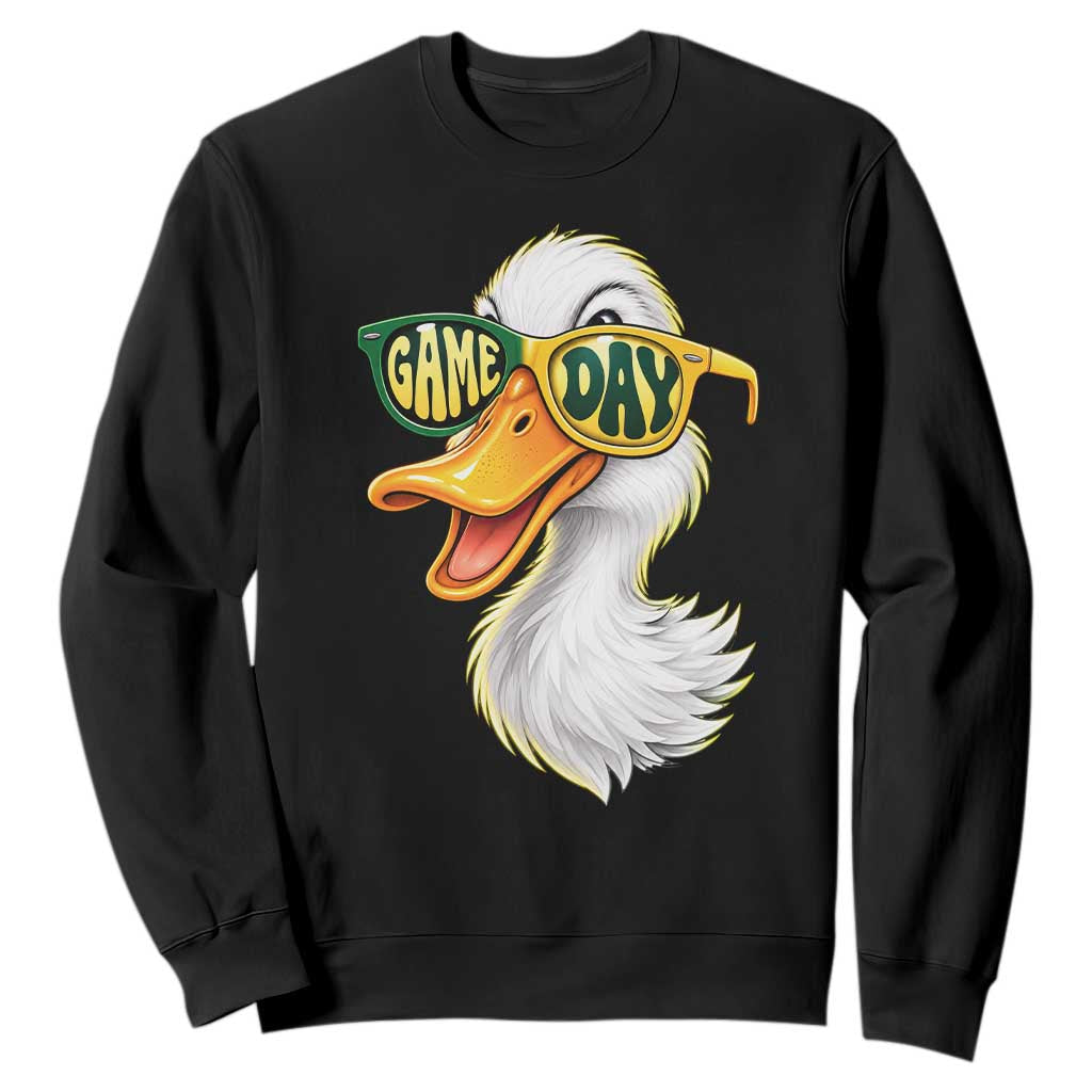 Cool Duck Wearing Sunglasses Game Day Sports Fan Graphic Sweatshirt
