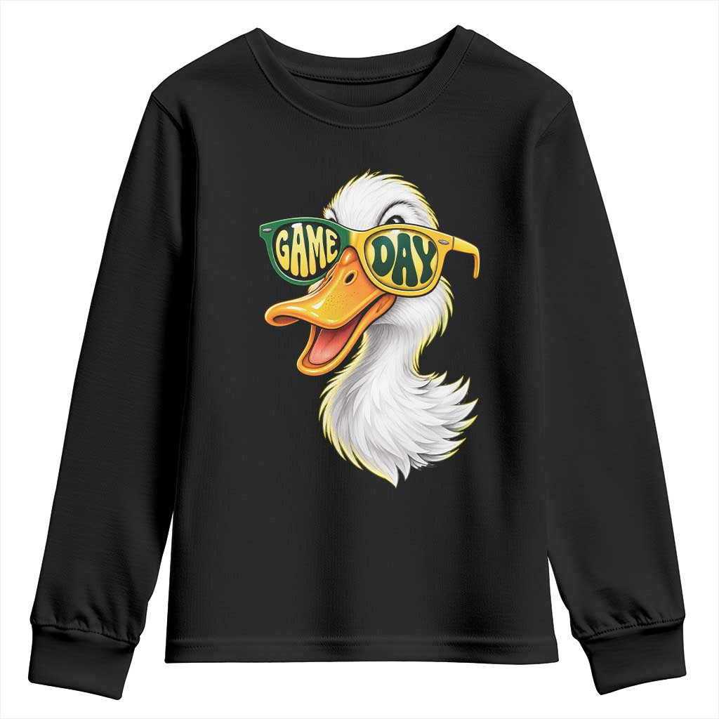 Cool Duck Wearing Sunglasses Game Day Sports Fan Graphic Youth Sweatshirt