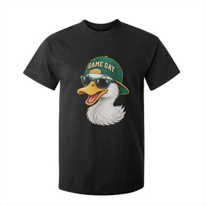 Game Day Duck Wearing Baseball Cap Sunglasses Graphic T Shirt For Kid