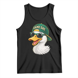 Game Day Duck Wearing Baseball Cap Sunglasses Graphic Tank Top