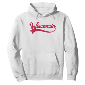State Of Wisconsin Retro Classic Pride Varsity Script Vintage Style Hoodie