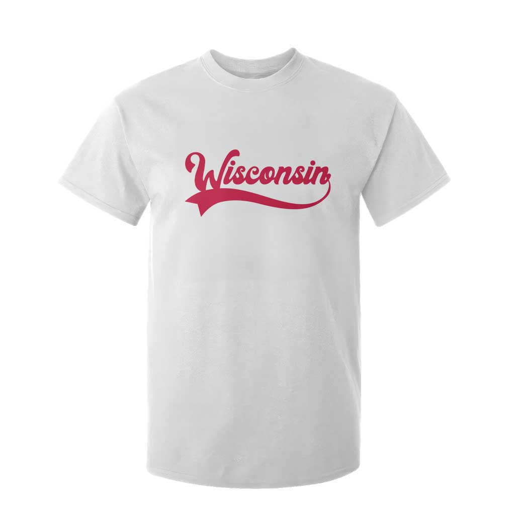 State Of Wisconsin Retro Classic Pride Varsity Script Vintage Style T Shirt For Kid