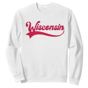 State Of Wisconsin Retro Classic Pride Varsity Script Vintage Style Sweatshirt