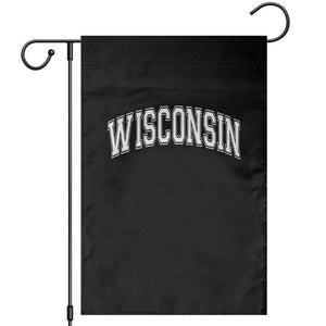 Wisconsin State Pride Vintage Athletic Varsity Block Graphic Garden Flag