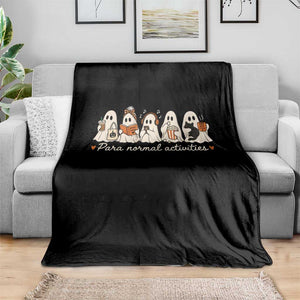 Para Normal Activities Cute Ghost Fall Season Halloween Throw Blanket