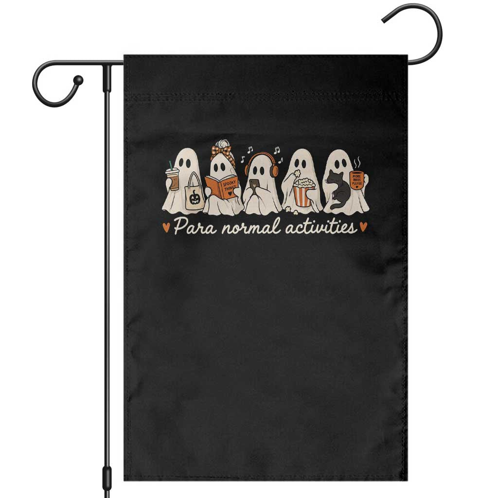 Para Normal Activities Cute Ghost Fall Season Halloween Garden Flag