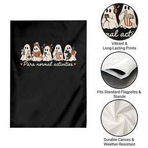 Para Normal Activities Cute Ghost Fall Season Halloween Garden Flag