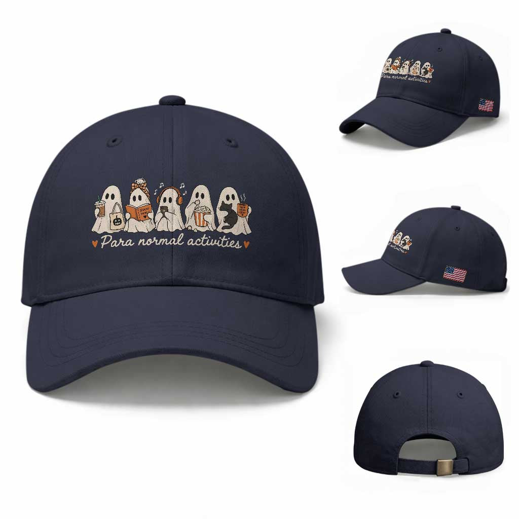 Para Normal Activities Cute Ghost Fall Season Halloween Baseball Cap