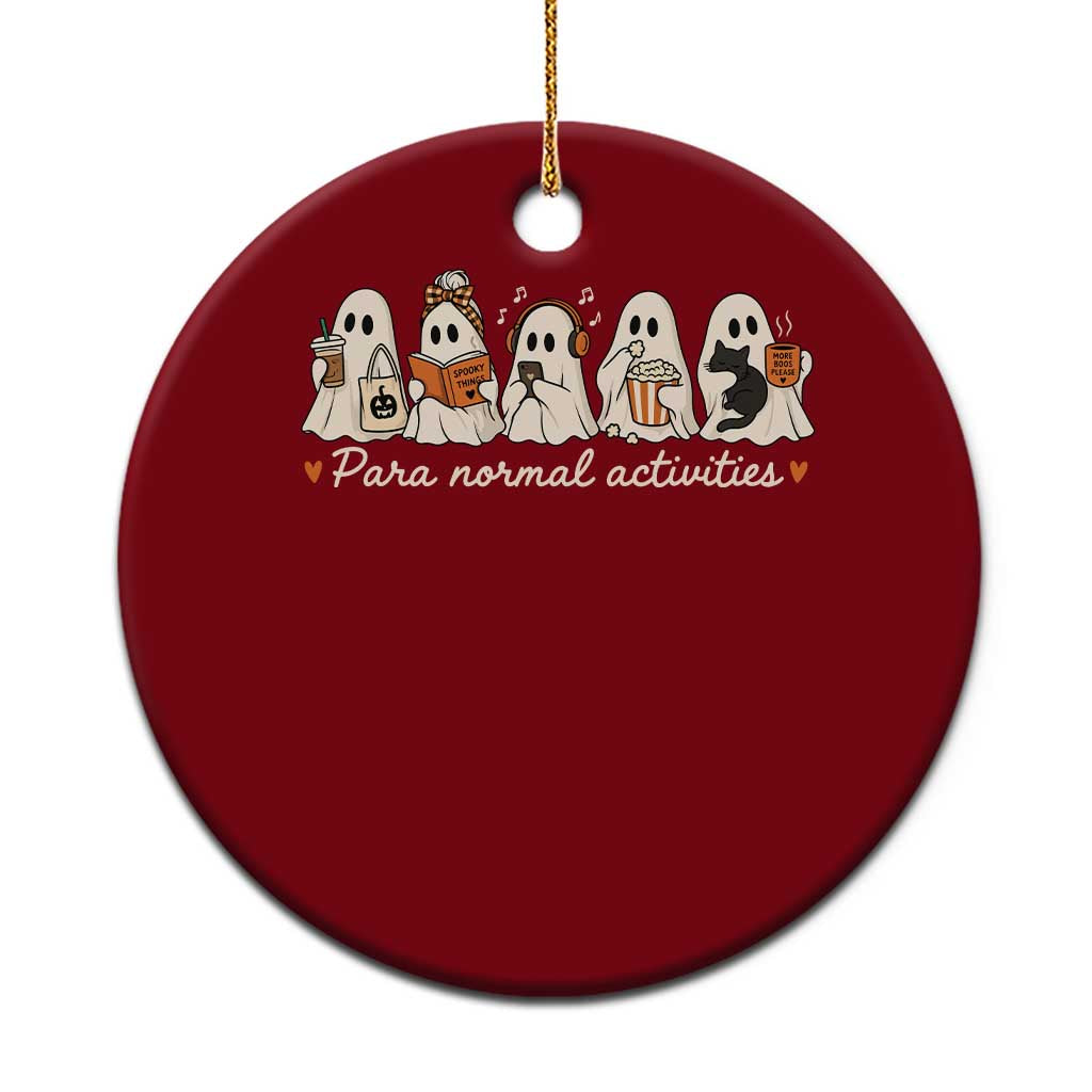 Para Normal Activities Cute Ghost Fall Season Halloween Ceramic Ornament