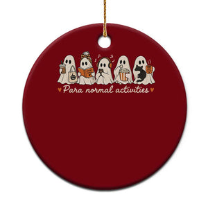 Para Normal Activities Cute Ghost Fall Season Halloween Ceramic Ornament