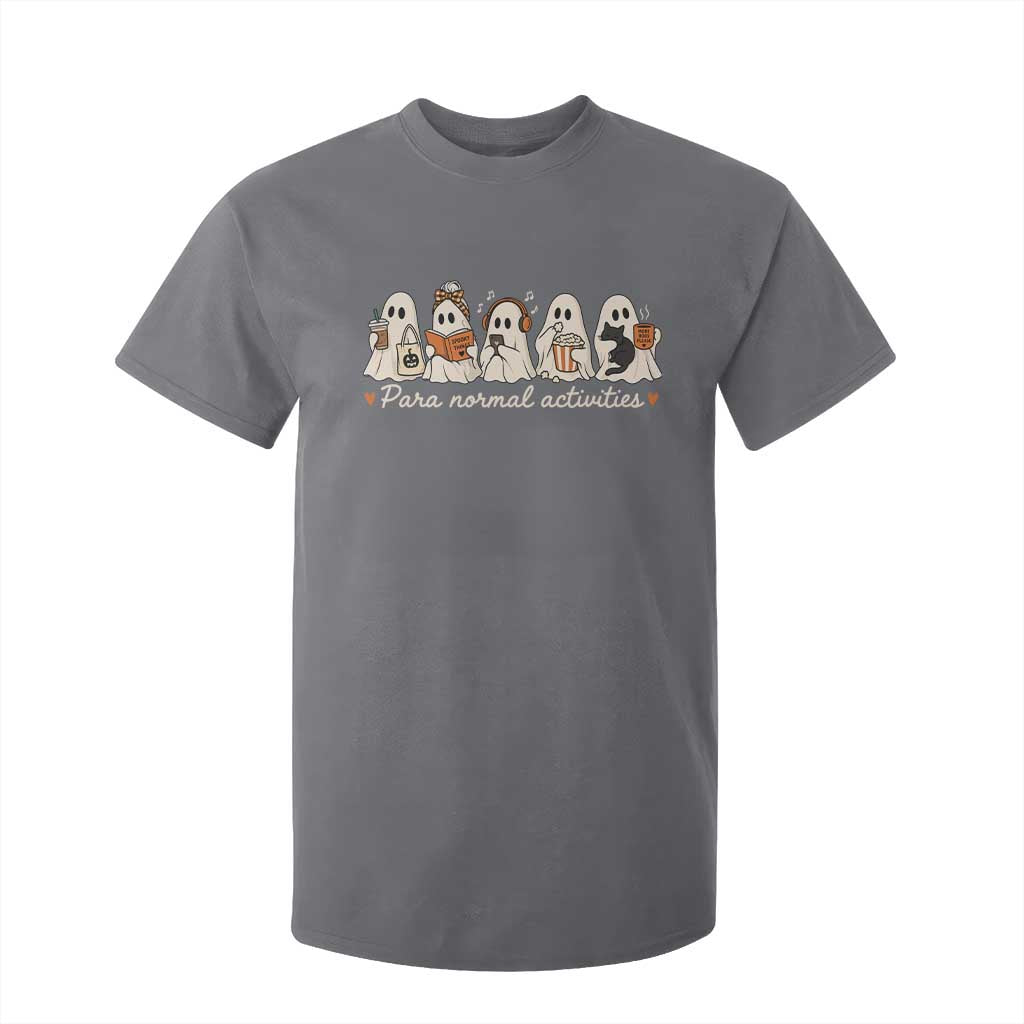 Para Normal Activities Cute Ghost Fall Season Halloween T Shirt For Kid