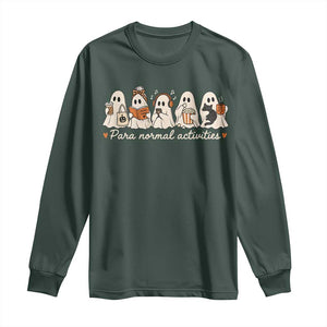 Para Normal Activities Cute Ghost Fall Season Halloween Long Sleeve Shirt