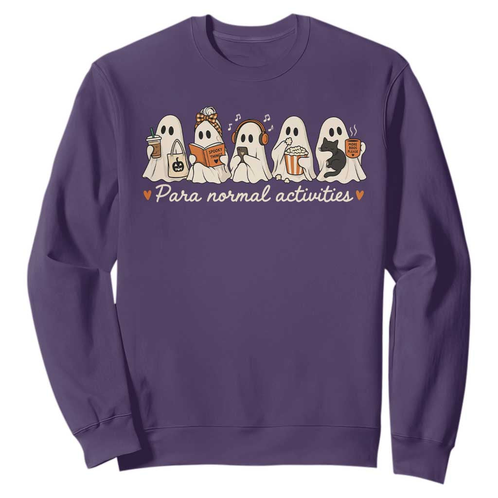 Para Normal Activities Cute Ghost Fall Season Halloween Sweatshirt
