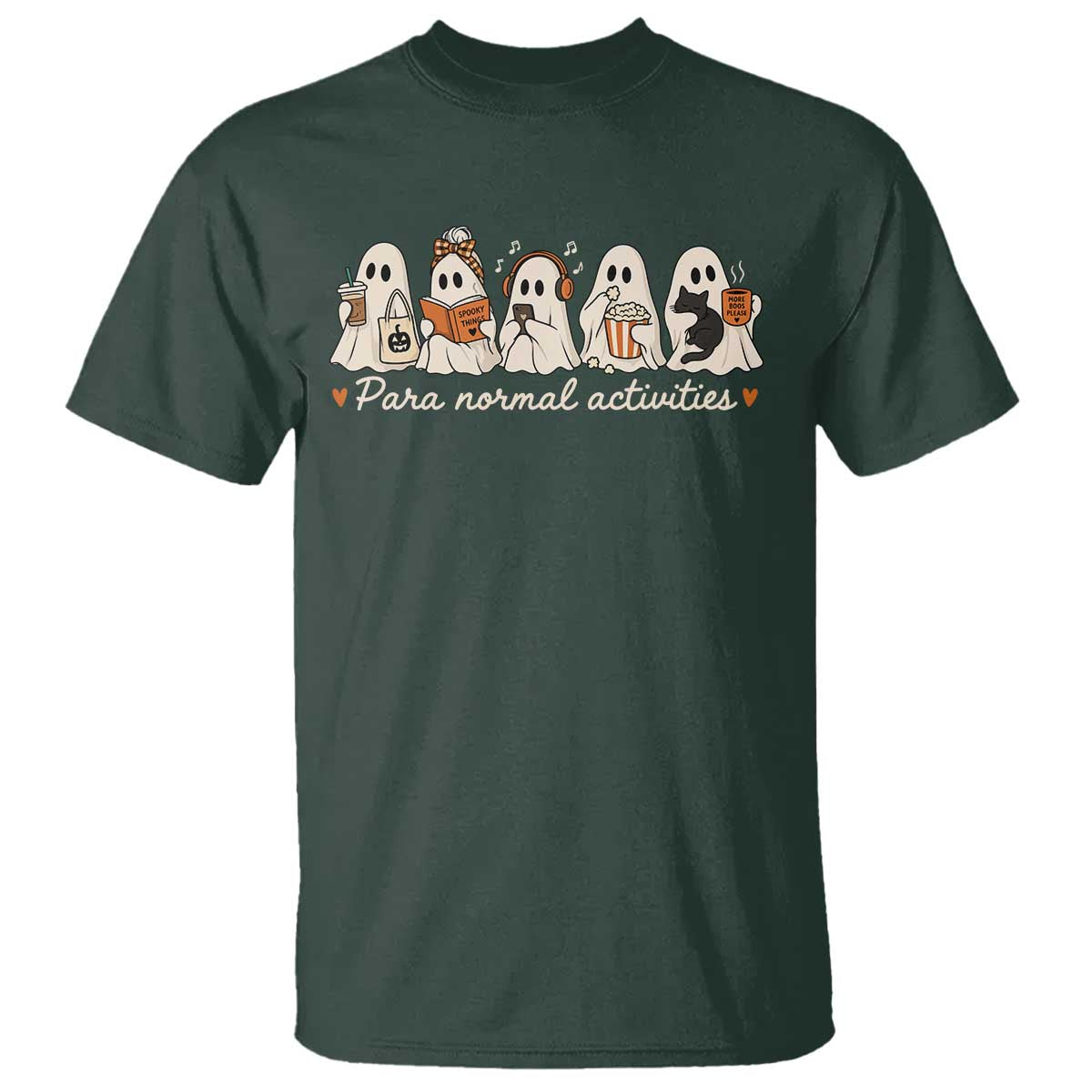Para Normal Activities Cute Ghost Fall Season Halloween T Shirt