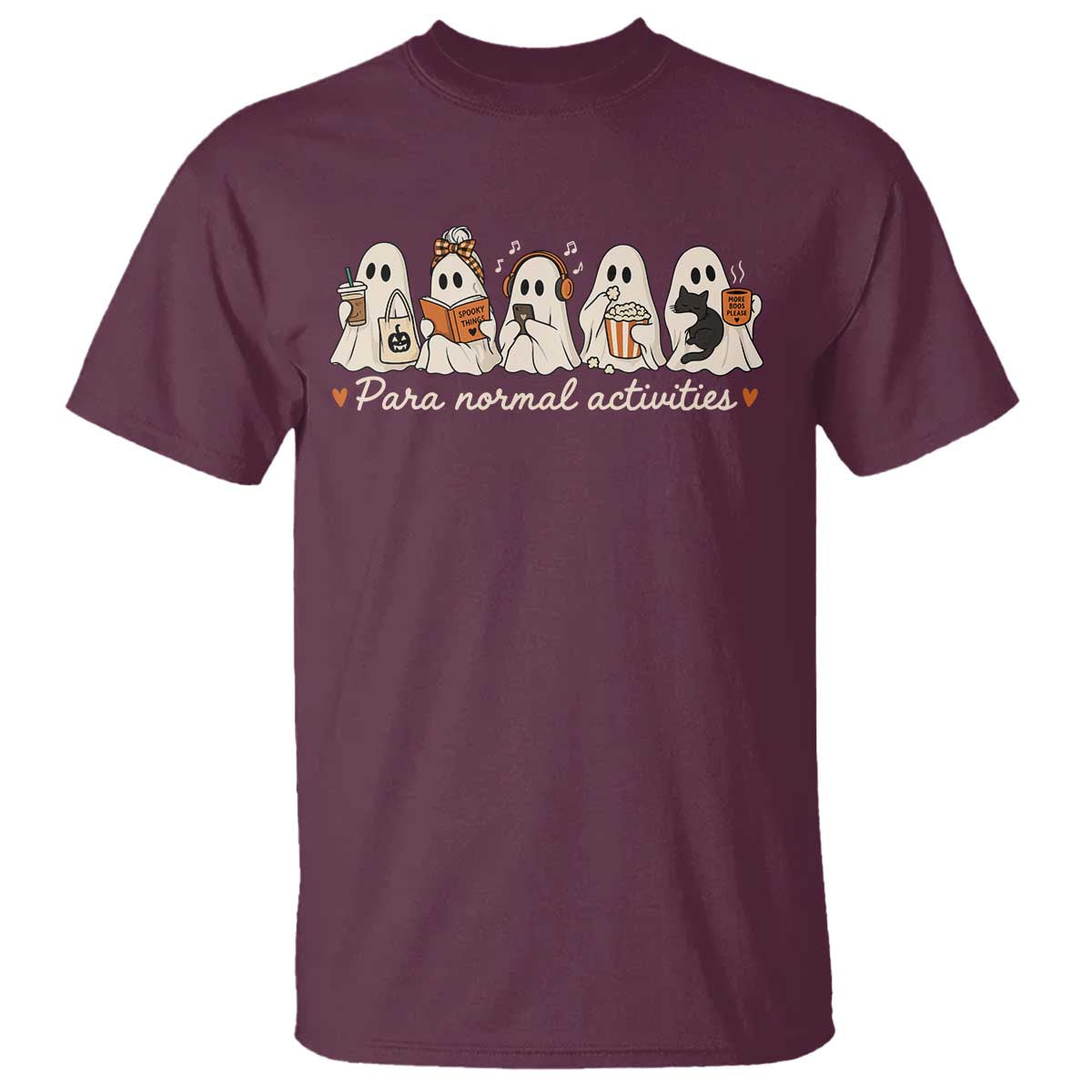 Para Normal Activities Cute Ghost Fall Season Halloween T Shirt