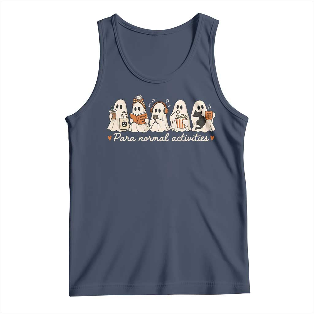 Para Normal Activities Cute Ghost Fall Season Halloween Tank Top