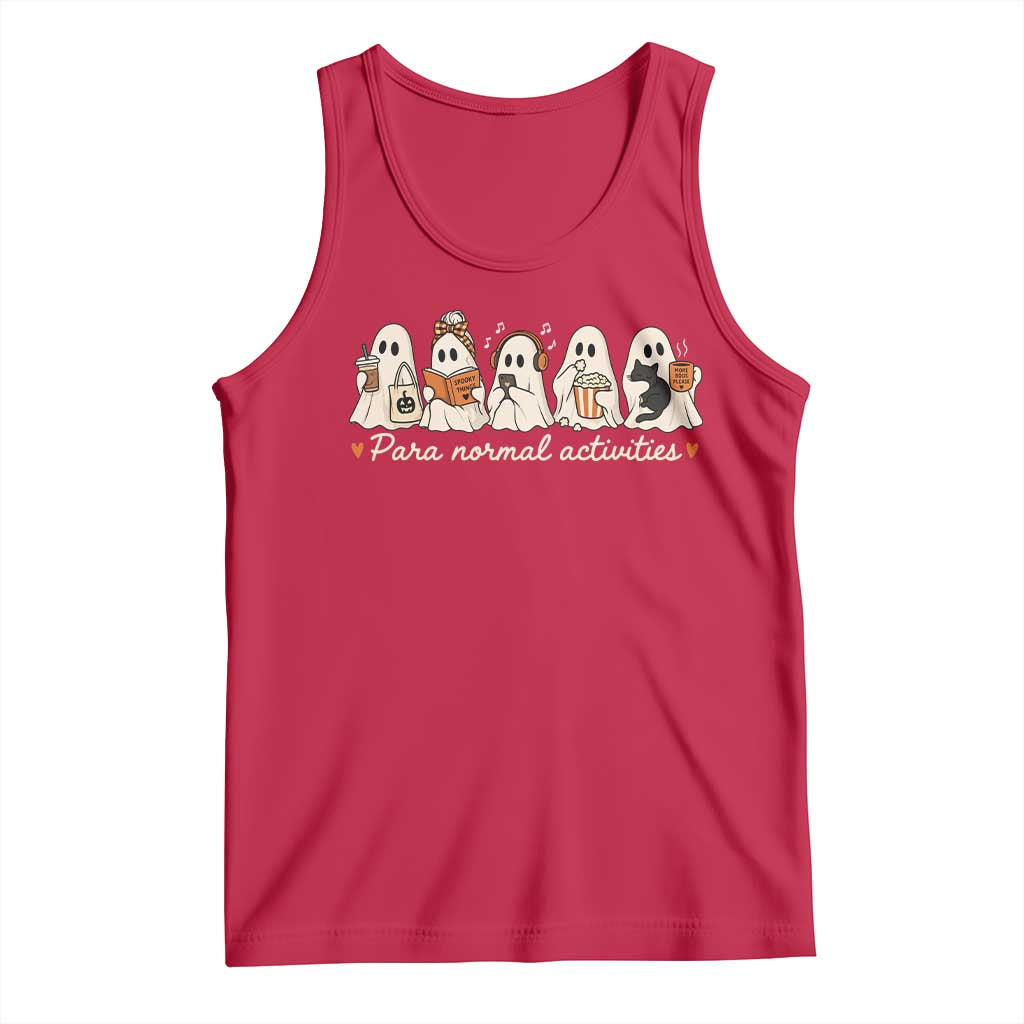 Para Normal Activities Cute Ghost Fall Season Halloween Tank Top