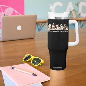 Para Normal Activities Cute Ghost Fall Season Halloween Tumbler With Handle