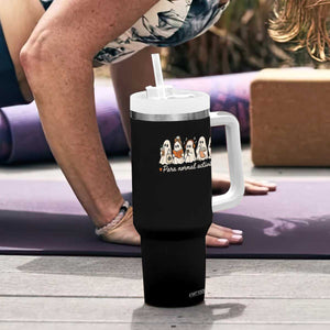 Para Normal Activities Cute Ghost Fall Season Halloween Tumbler With Handle