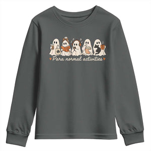 Para Normal Activities Cute Ghost Fall Season Halloween Youth Sweatshirt