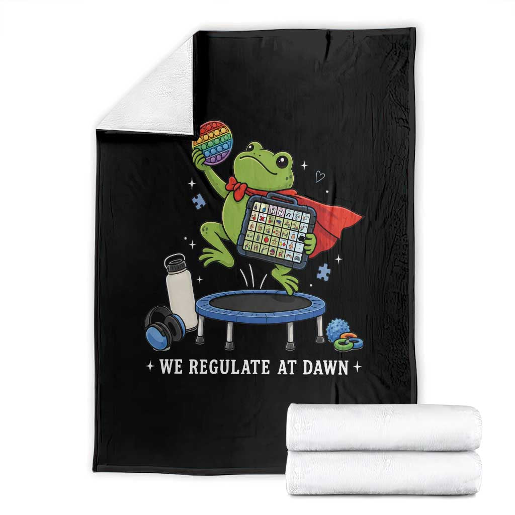 Inclusion Frog OT SPED Teacher Throw Blanket We Regulate At Dawn