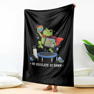 Inclusion Frog OT SPED Teacher Throw Blanket We Regulate At Dawn