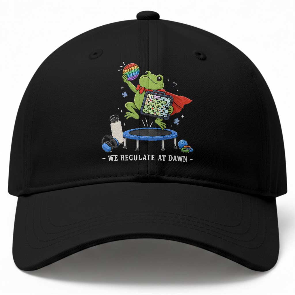 Inclusion Frog OT SPED Teacher Baseball Cap We Regulate At Dawn
