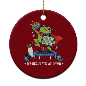 Inclusion Frog OT SPED Teacher Ceramic Ornament We Regulate At Dawn