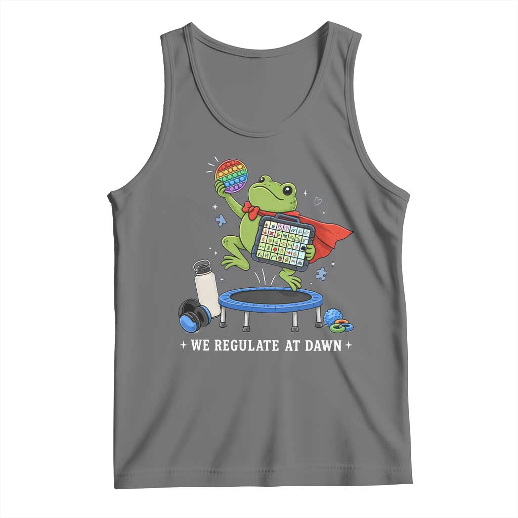 Inclusion Frog OT SPED Teacher Tank Top We Regulate At Dawn
