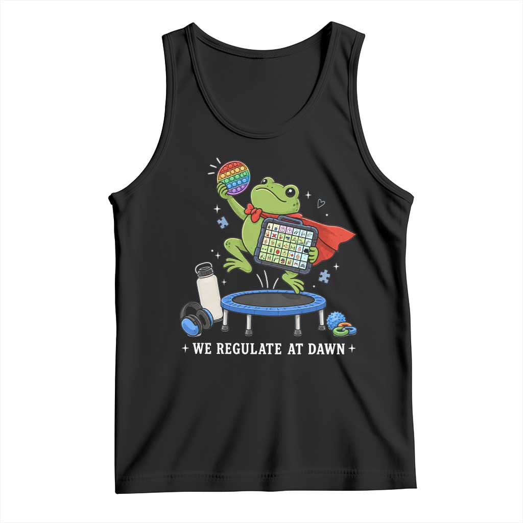 Inclusion Frog OT SPED Teacher Tank Top We Regulate At Dawn