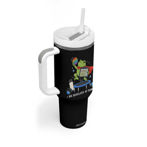 Inclusion Frog OT SPED Teacher Tumbler With Handle We Regulate At Dawn