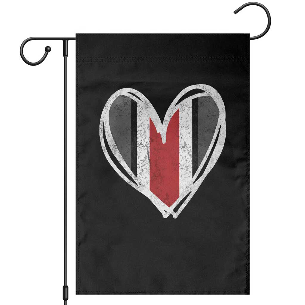State of Ohio Pride Garden Flag Funny Game Day Athletic Sports Striped Distressed Heart Graphic