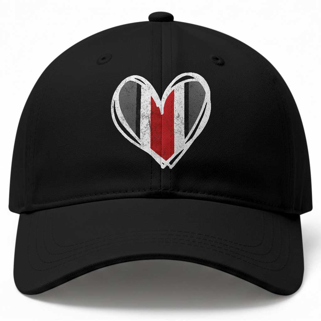 State of Ohio Pride Baseball Cap Funny Game Day Athletic Sports Striped Distressed Heart Graphic