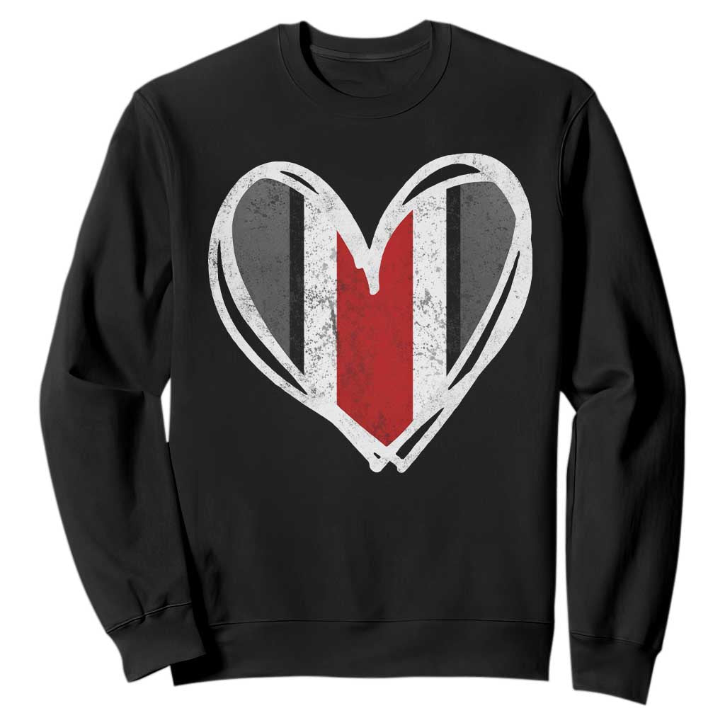 State of Ohio Pride Sweatshirt Funny Game Day Athletic Sports Striped Distressed Heart Graphic