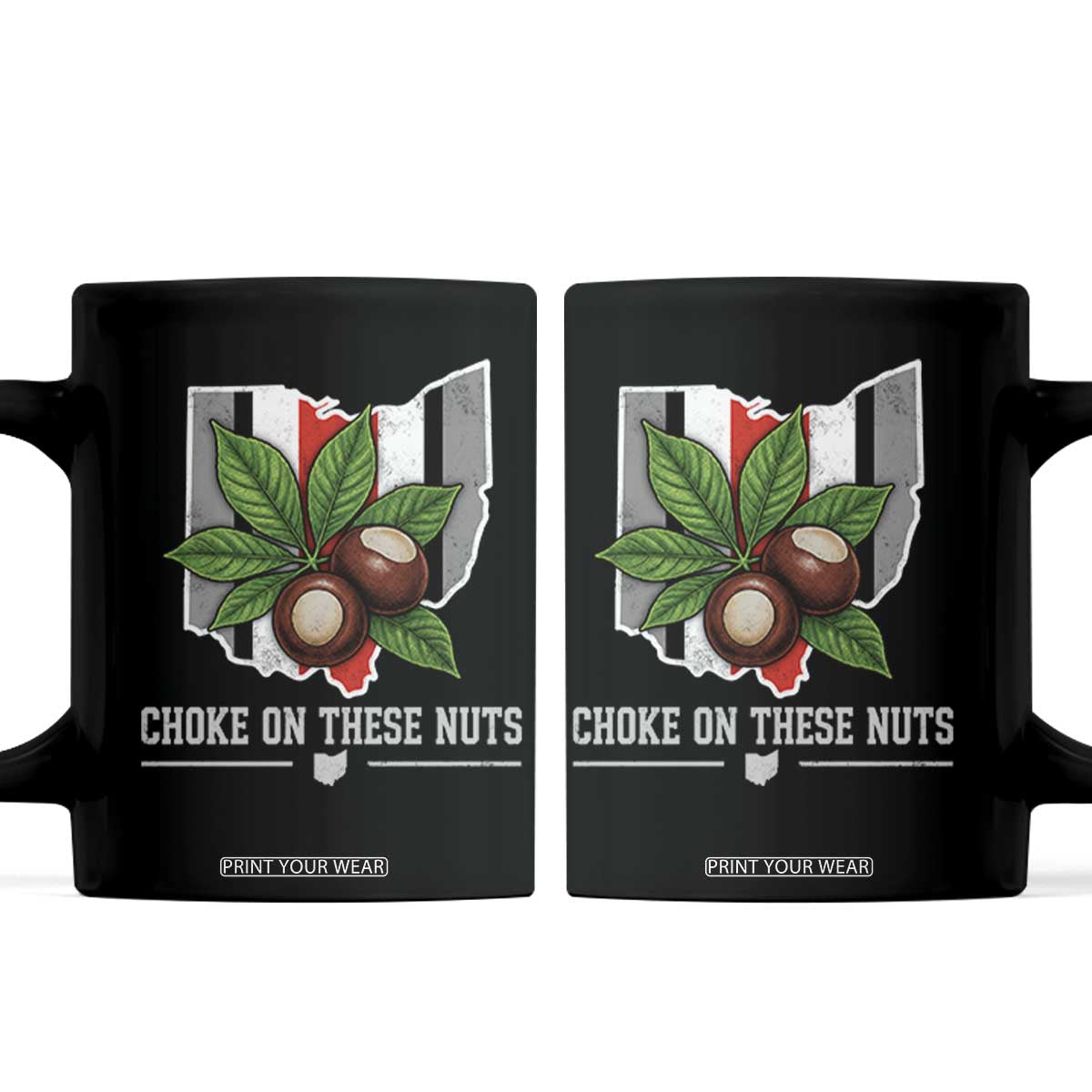 Choke On These Nuts Funny Game Day Sarcastic Sports Fan Coffee Mug