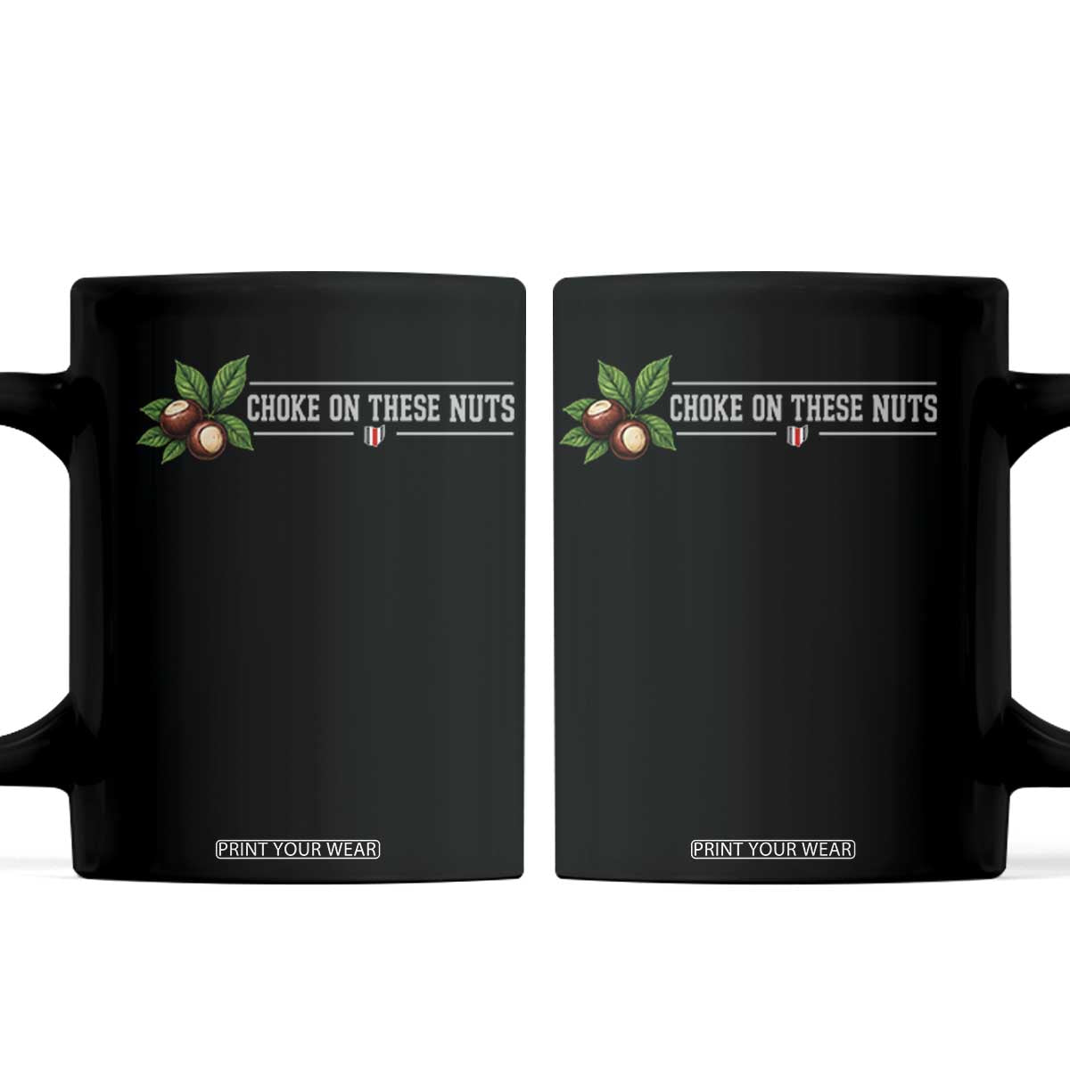 Choke On These Nuts Funny Game Day Sports Fan Coffee Mug Saturday Rivalry Gift